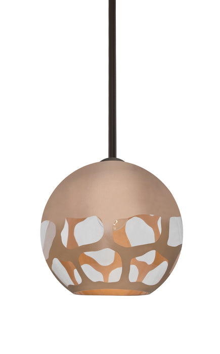 Besa 1TT-ROCKYCP-BR One Light Pendant, Bronze