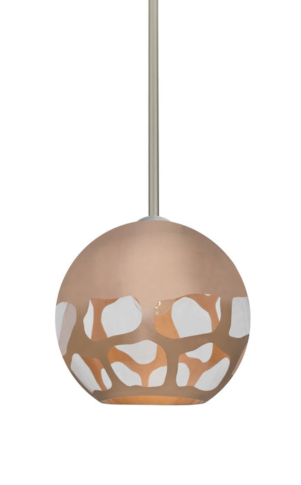 Besa 1TT-ROCKYCP-SN One Light Pendant, Satin Nickel