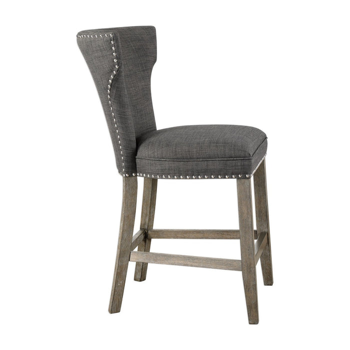 Uttermost 23433 Counter Stool, Polished Nickel