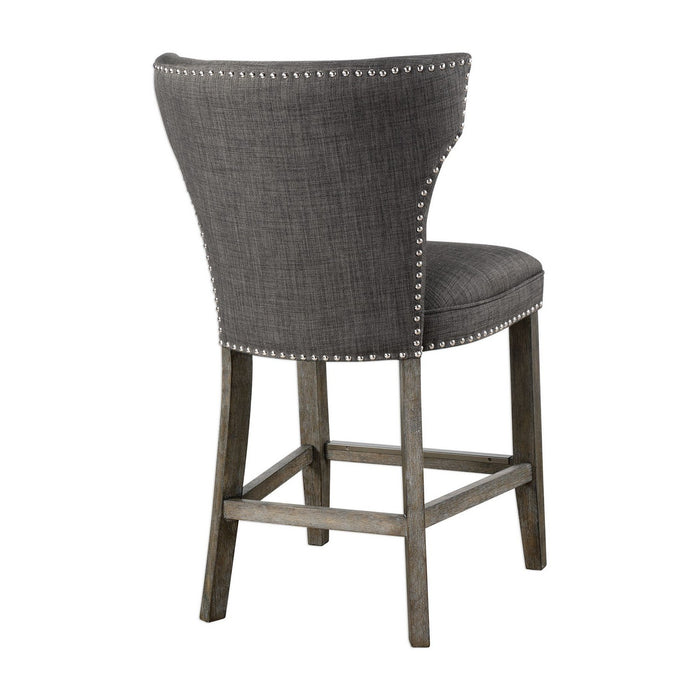 Uttermost 23433 Counter Stool, Polished Nickel