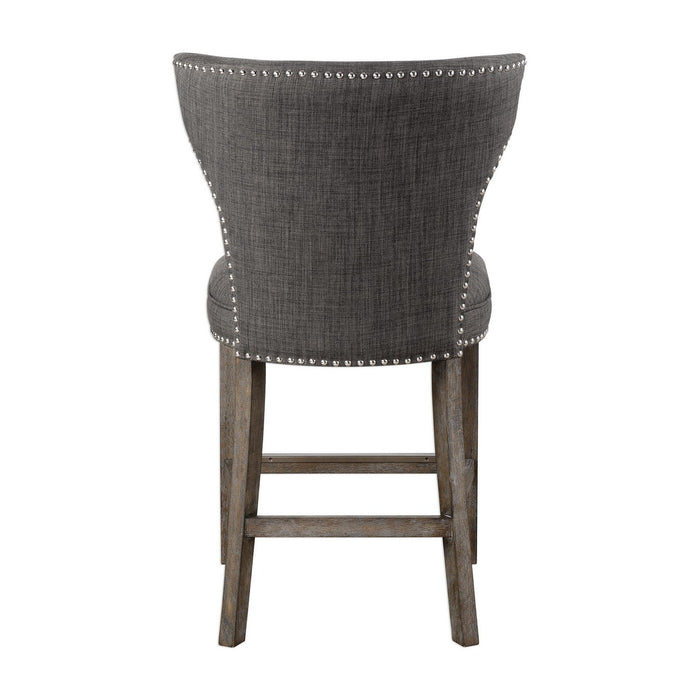 Uttermost 23433 Counter Stool, Polished Nickel