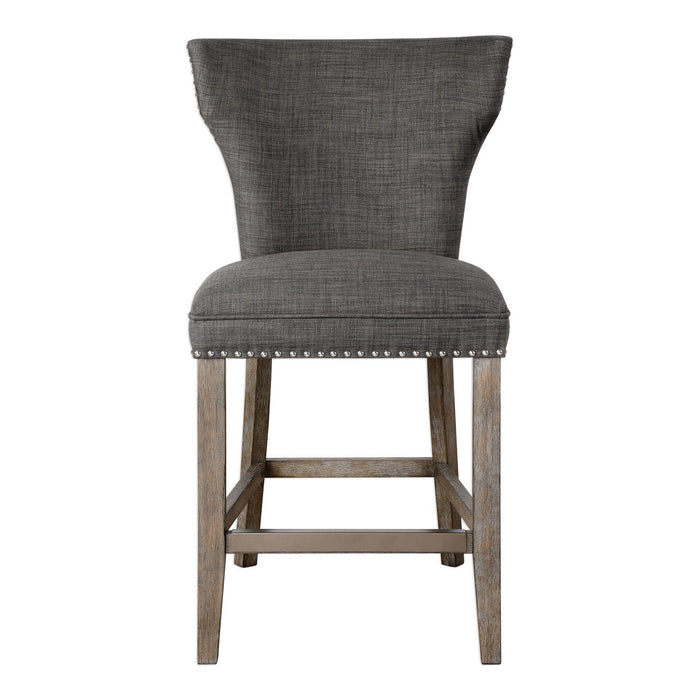 Uttermost 23433 Counter Stool, Polished Nickel