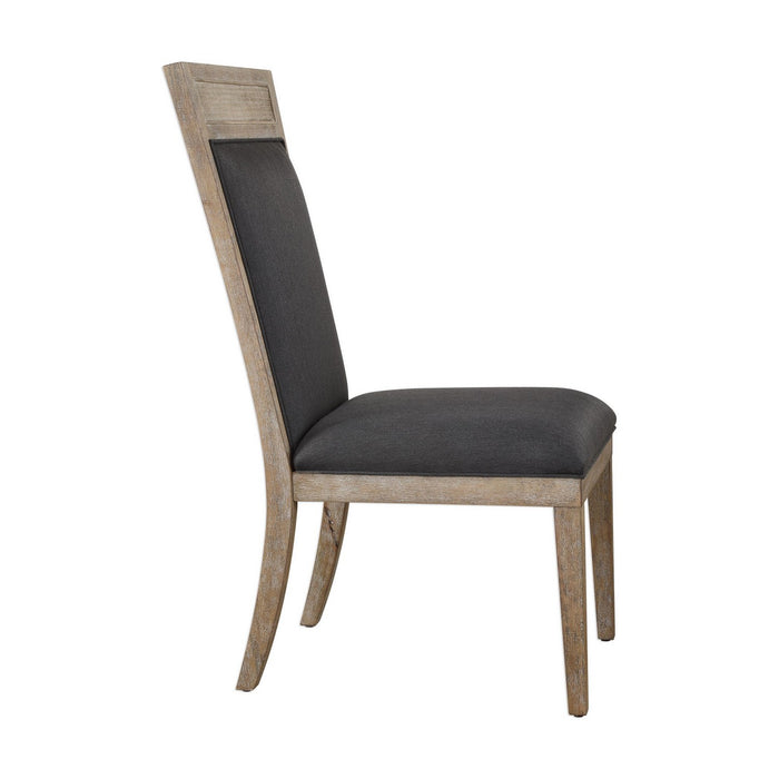 Uttermost 23440 Arm Chair, Dark Gray