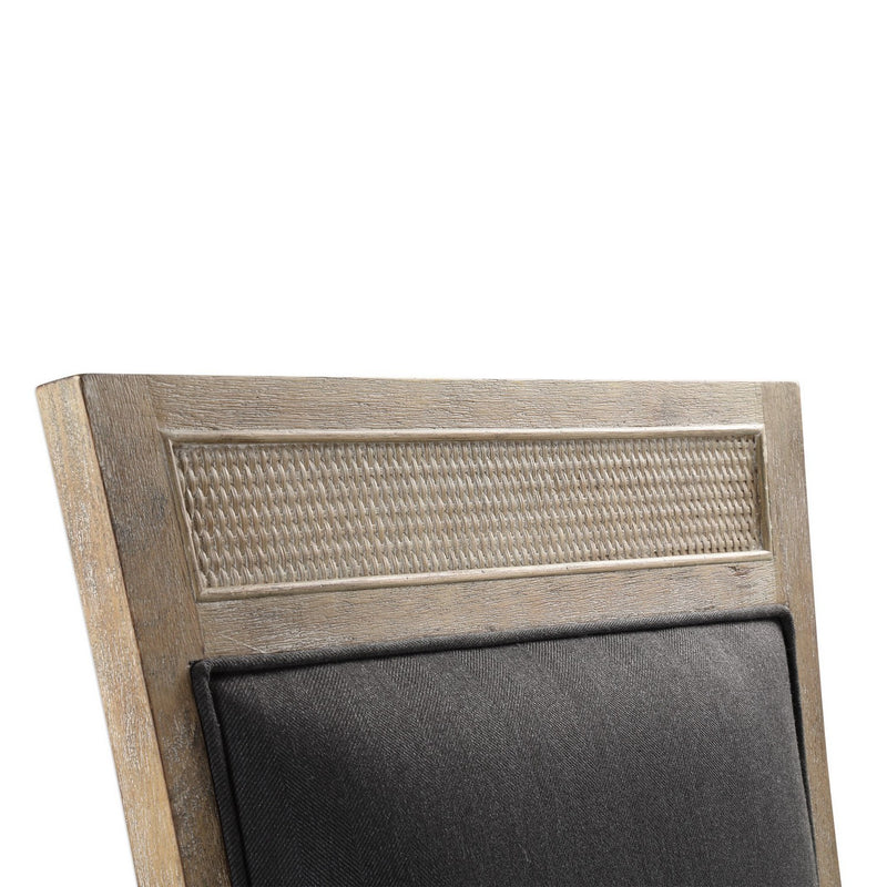 Uttermost 23440 Arm Chair, Dark Gray