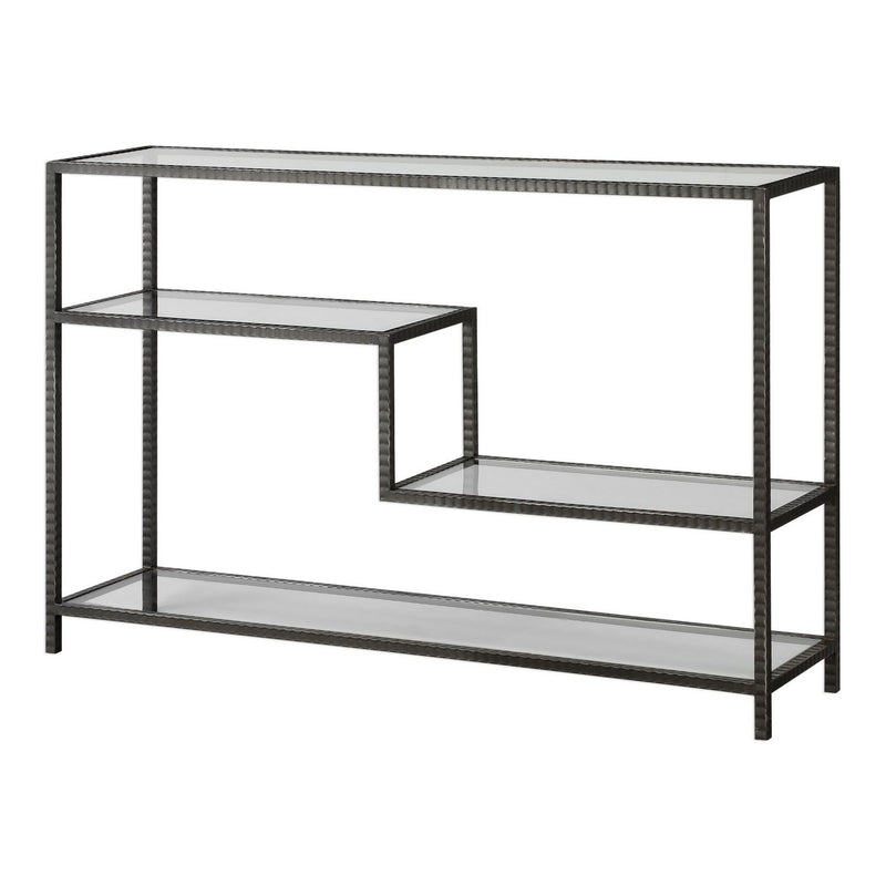 Uttermost 24810 Console Table, Aged Gunmetal