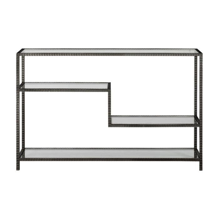 Uttermost 24810 Console Table, Aged Gunmetal