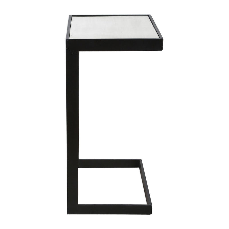 Uttermost 25041 Side Table, Aged Black Iron