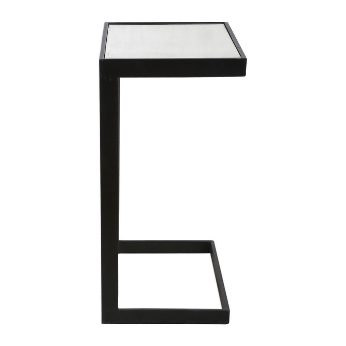 Uttermost 25041 Side Table, Aged Black Iron