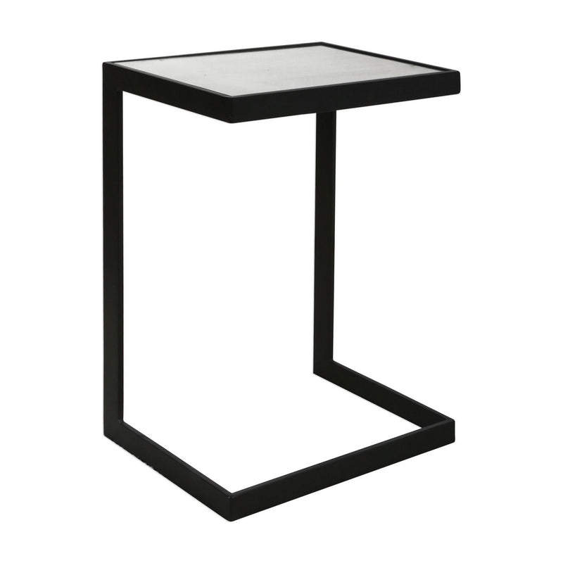 Uttermost 25041 Side Table, Aged Black Iron