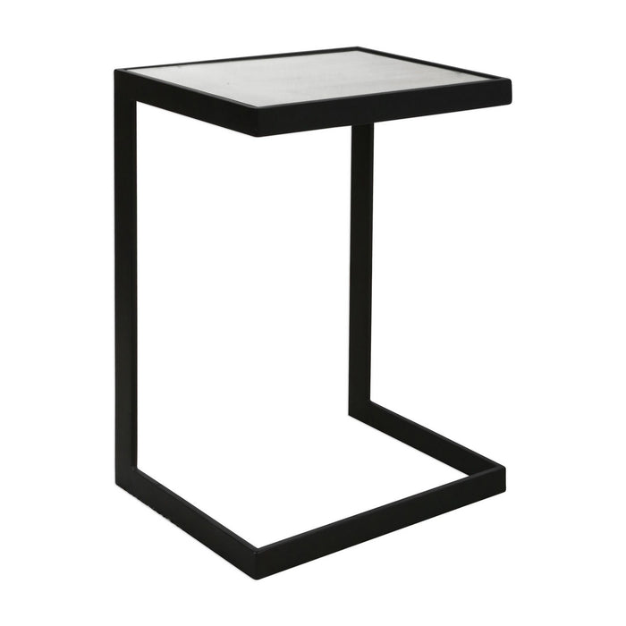 Uttermost 25041 Side Table, Aged Black Iron