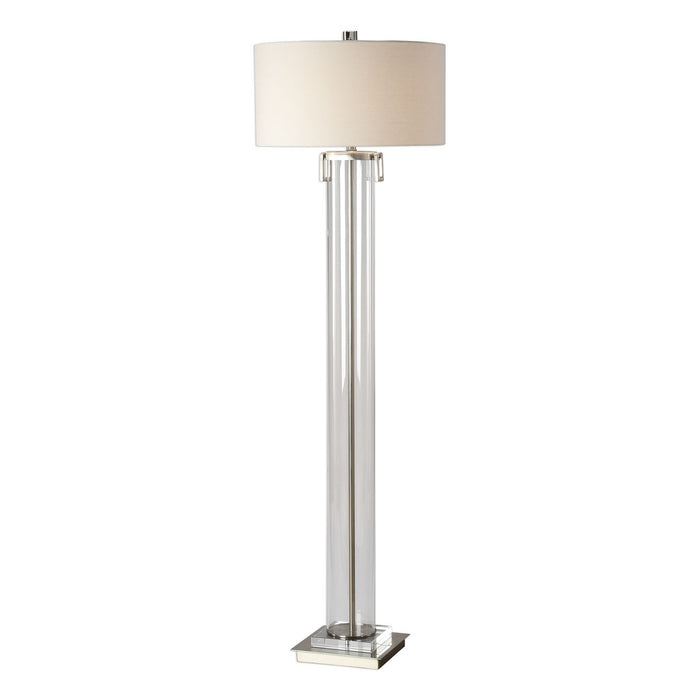 Uttermost 28160 One Light Floor Lamp, Brushed Nickel