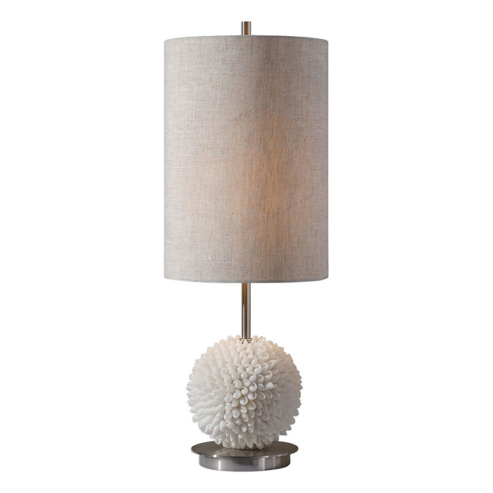 Uttermost 29613-1 One Light Table Lamp, Brushed Nickel