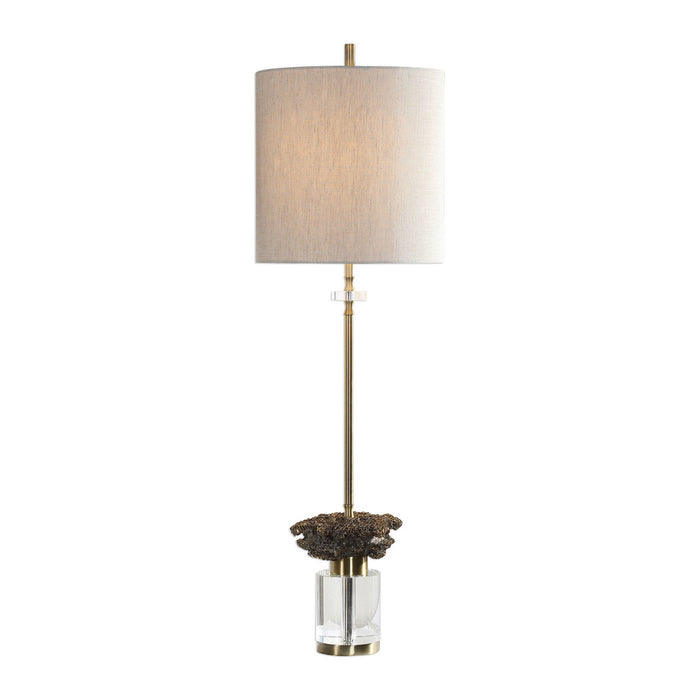 Uttermost 29615-1 One Light Buffet Lamp, Brushed Brass
