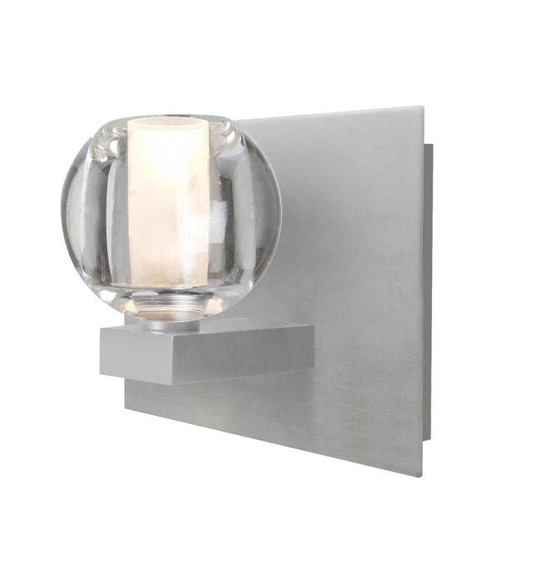 Besa 1WF-BOCACL-SN One Light Vanity, Satin Nickel