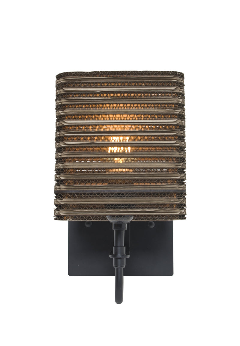Besa 1WG-KIRK6-LED-BK One Light Wall Pendant, Black