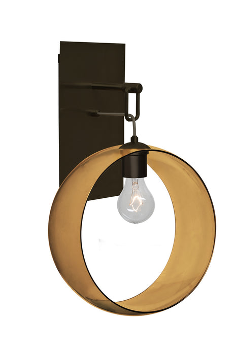 Besa 1WP-PLATOAM-BR-NI One Light Wall Pendant, Bronze