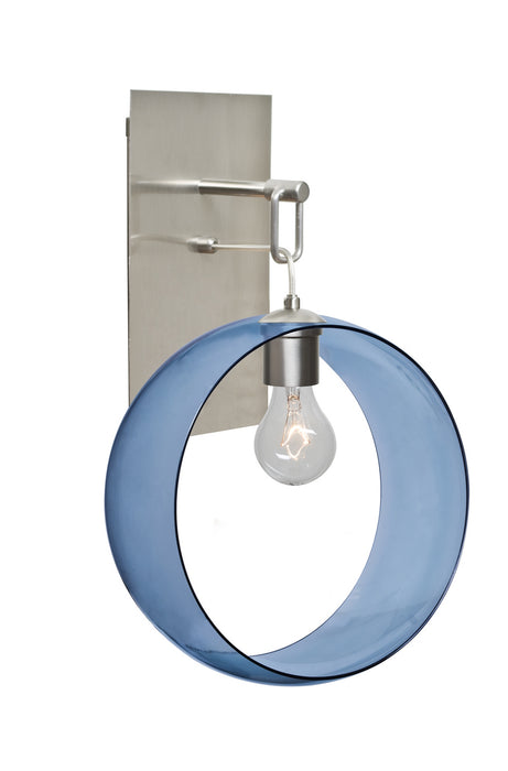 Besa 1WP-PLATOBL-SN-NI One Light Wall Pendant, Satin Nickel