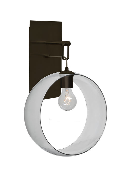 Besa 1WP-PLATOCL-BR-NI One Light Wall Pendant, Bronze