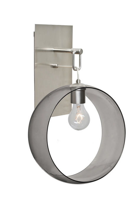 Besa 1WP-PLATOSM-SN-NI One Light Wall Pendant, Satin Nickel