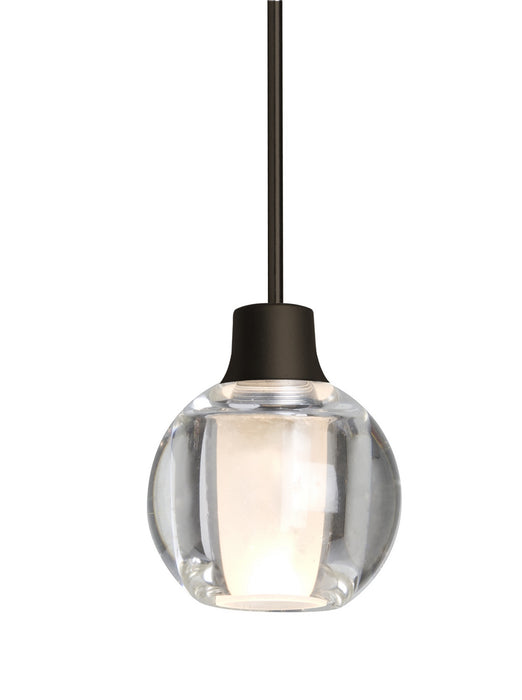Besa 1XC-BOCA3CL-LED-BR One Light Pendant, Bronze