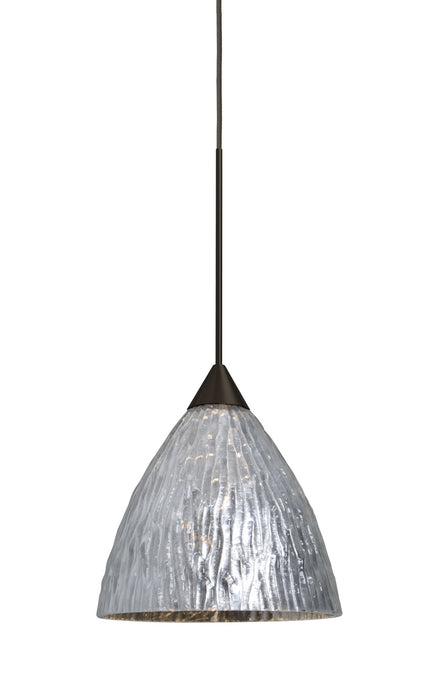Besa 1XC-EVESS-LED-BR One Light Pendant, Bronze