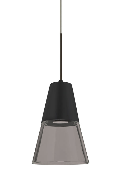 Besa 1XC-TIMO6BS-LED-BR One Light Pendant, Bronze