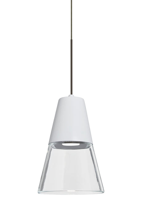 Besa 1XC-TIMO6WC-LED-BR One Light Pendant, Bronze