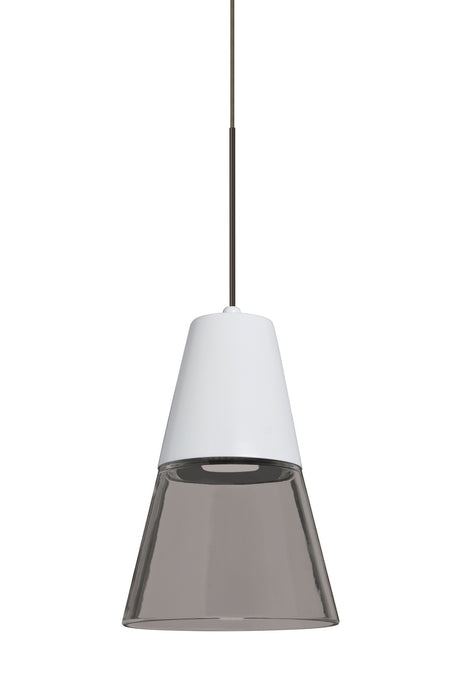 Besa 1XC-TIMO6WS-LED-BR One Light Pendant, Bronze
