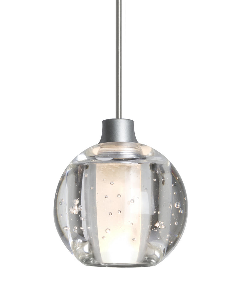 Besa 1XT-BOCA5BB-SN One Light Pendant, Satin Nickel