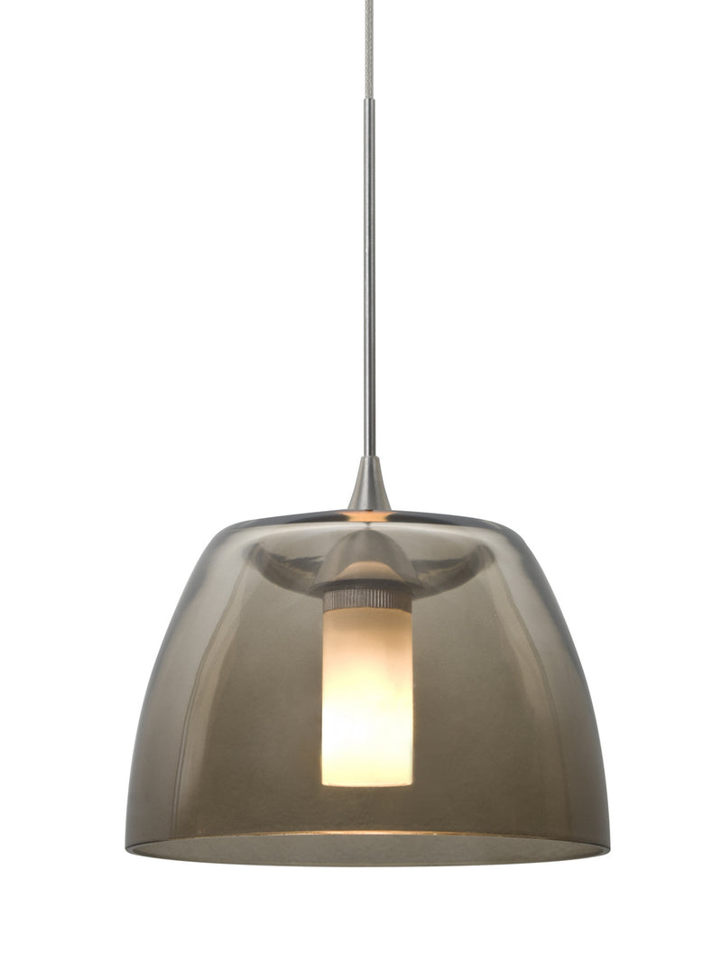 Besa 1XT-SPURSM-LED-SN Pendant, Satin Nickel