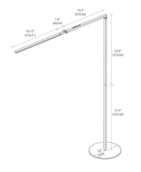 Koncept AR5000-WD-WHT-FLR LED Floor Lamp, White