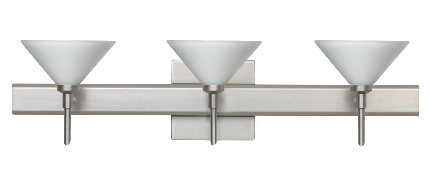 Besa 3SW-117607-SN-SQ Wall Sconce, Satin Nickel