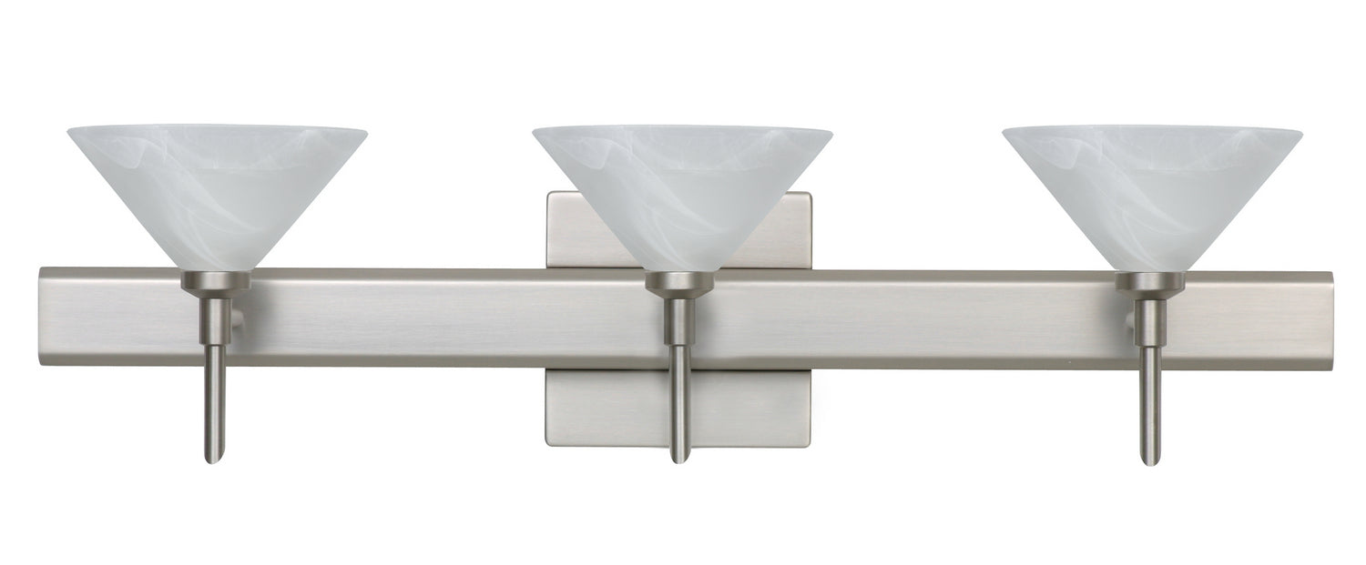 Besa 3SW-117652-SN-SQ Wall Sconce, Satin Nickel
