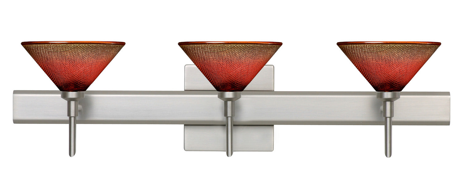 Besa 3SW-117681-SN-SQ Wall Sconce, Satin Nickel