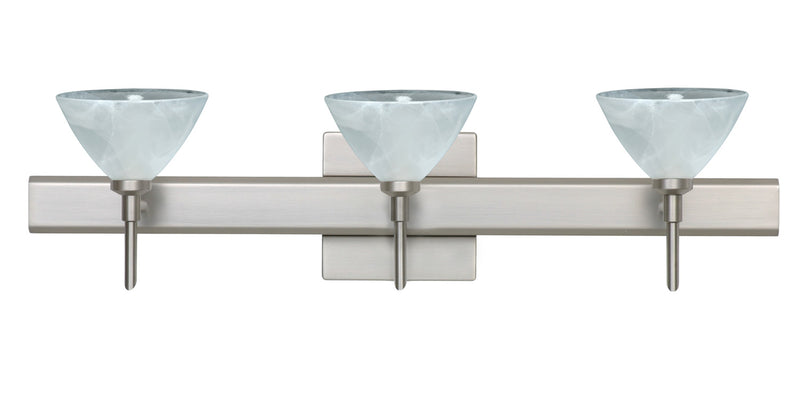 Besa 3SW-174352-SN-SQ Wall Sconce, Satin Nickel