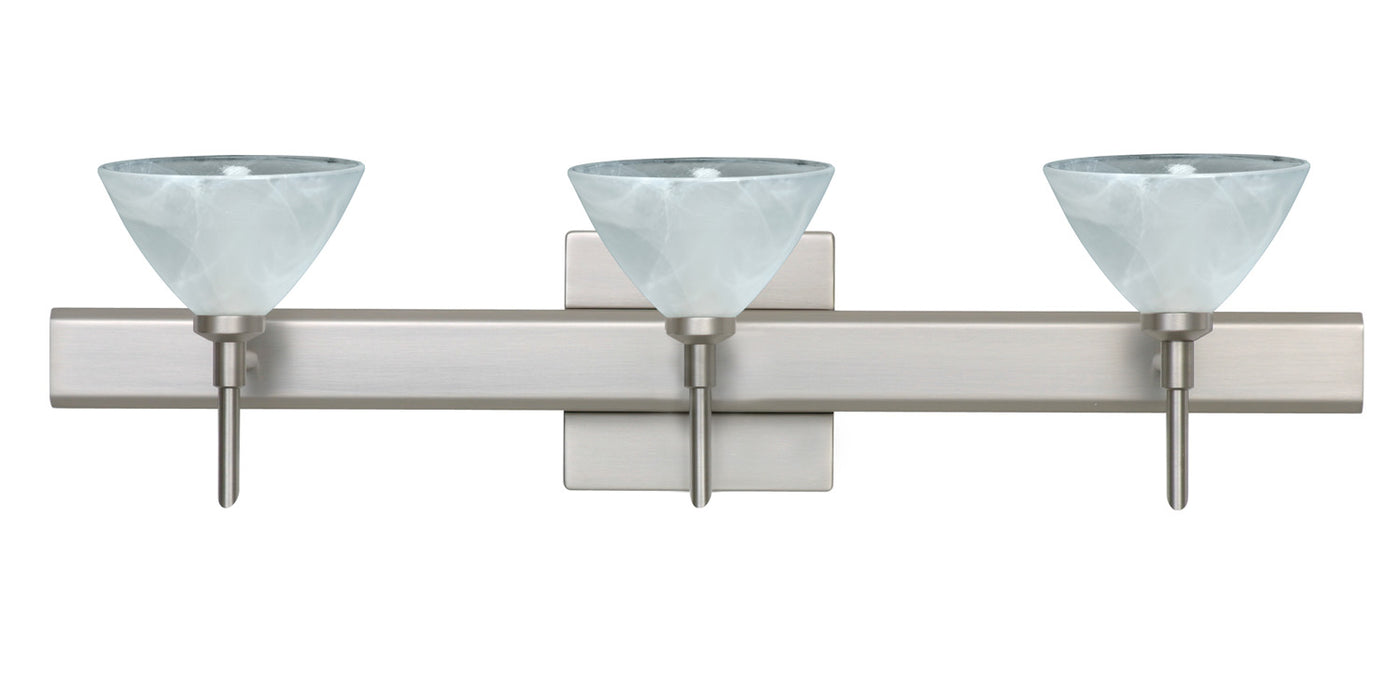 Besa 3SW-174352-SN-SQ Wall Sconce, Satin Nickel