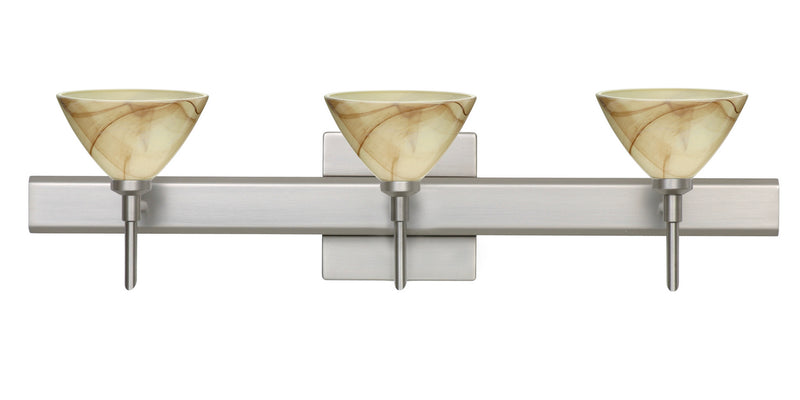 Besa 3SW-174383-SN-SQ Wall Sconce, Satin Nickel