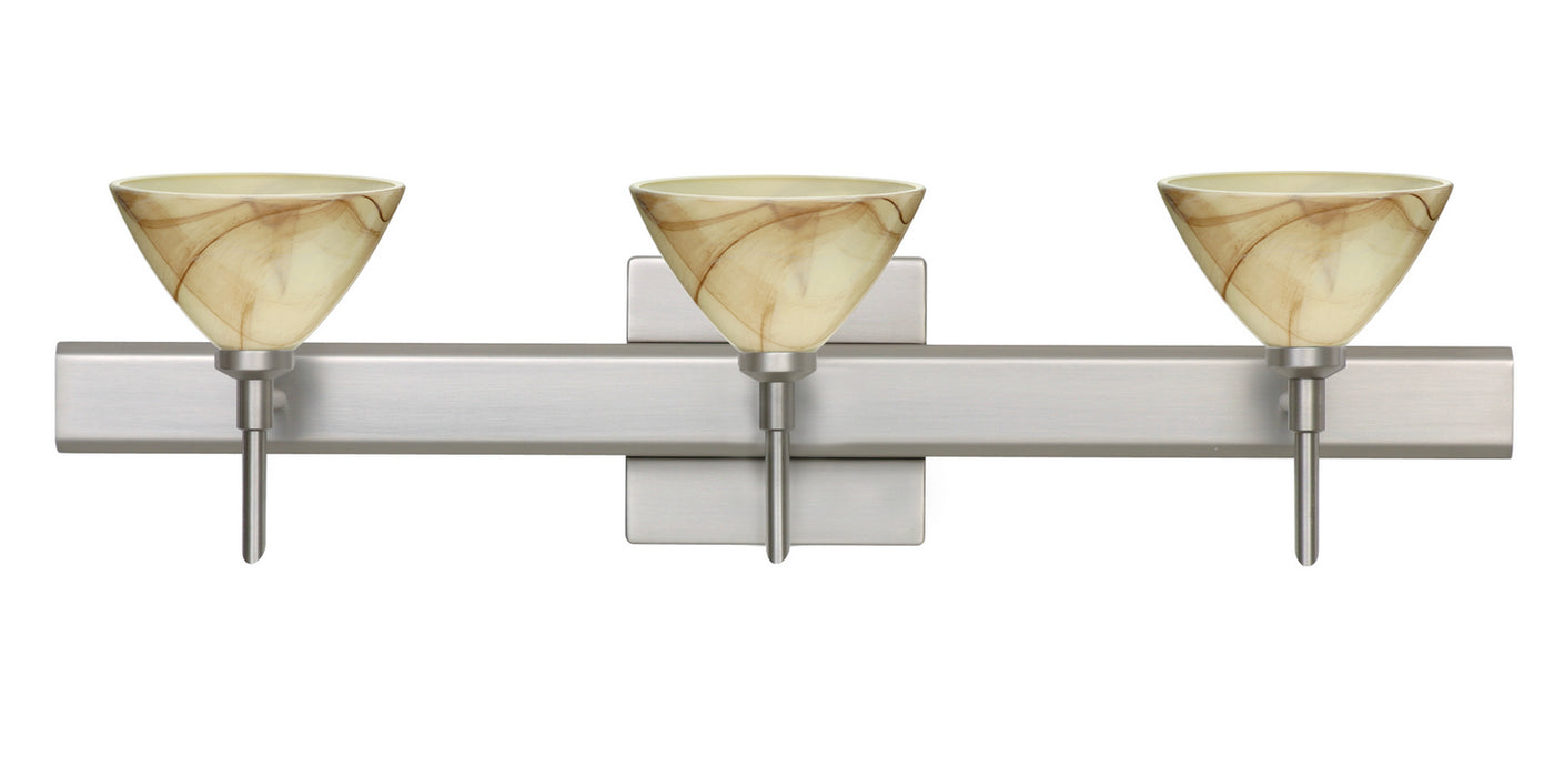 Besa 3SW-174383-SN-SQ Wall Sconce, Satin Nickel