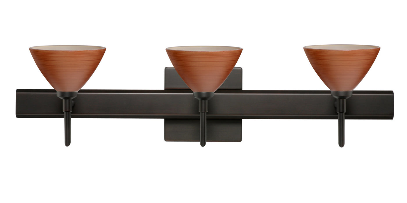 Besa 3SW-1743CH-BR-SQ Wall Sconce, Bronze