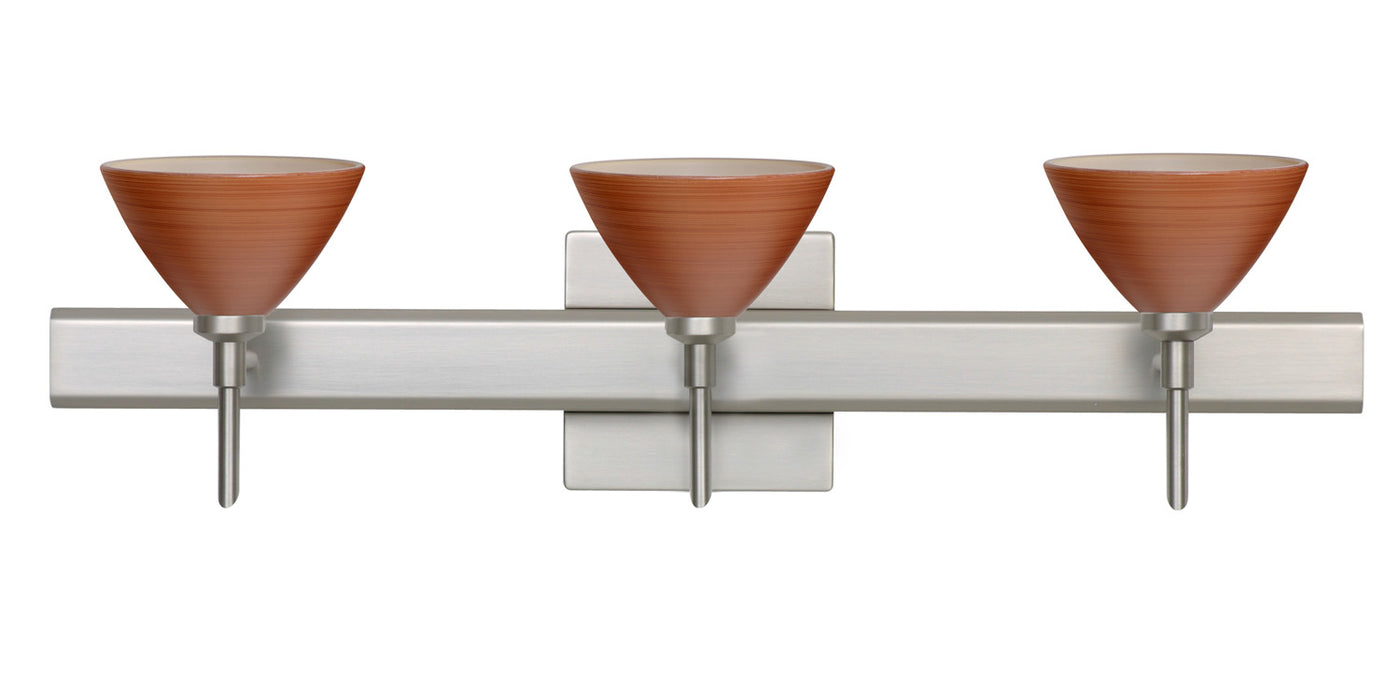 Besa 3SW-1743CH-SN-SQ Wall Sconce, Satin Nickel