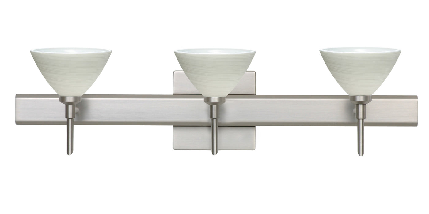 Besa 3SW-1743KR-SN-SQ Wall Sconce, Satin Nickel