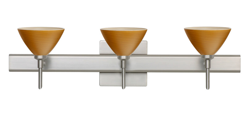Besa 3SW-1743OK-SN-SQ Wall Sconce, Satin Nickel