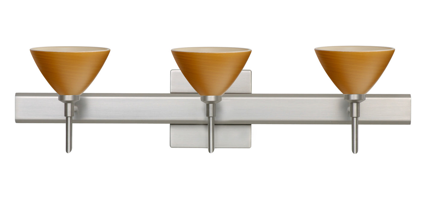 Besa 3SW-1743OK-SN-SQ Wall Sconce, Satin Nickel