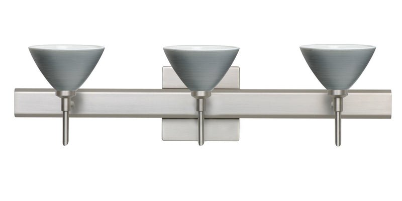 Besa 3SW-1743TN-SN-SQ Wall Sconce, Satin Nickel