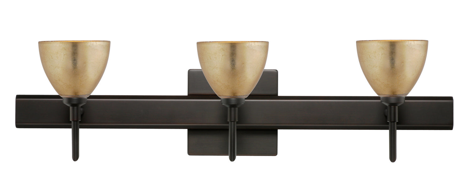 Besa 3SW-1758GF-BR-SQ Wall Sconce, Bronze