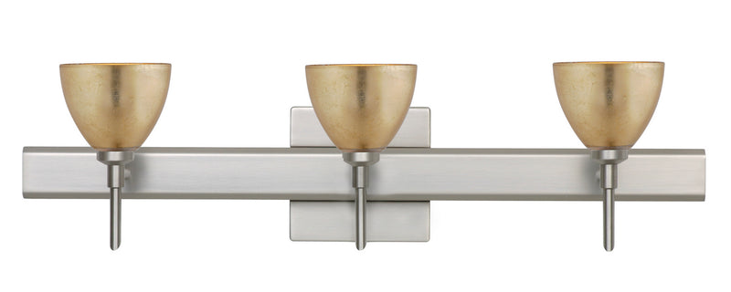 Besa 3SW-1758GF-SN-SQ Wall Sconce, Satin Nickel