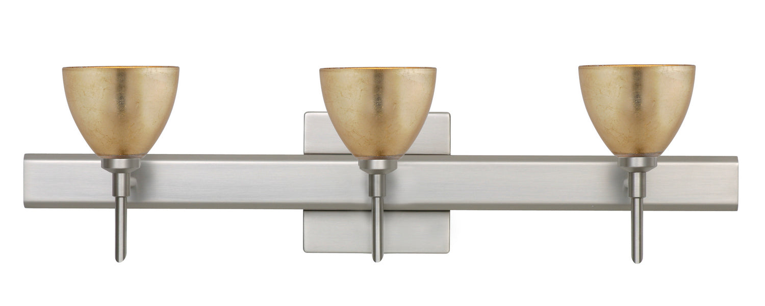 Besa 3SW-1758GF-SN-SQ Wall Sconce, Satin Nickel