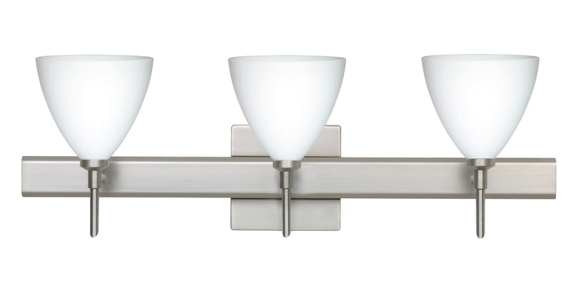 Besa 3SW-177907-SN-SQ Wall Sconce, Satin Nickel