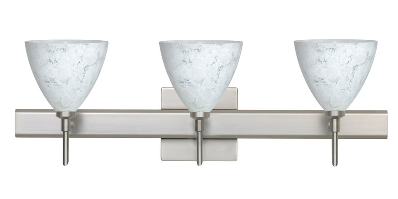 Besa 3SW-177919-SN-SQ Wall Sconce, Satin Nickel
