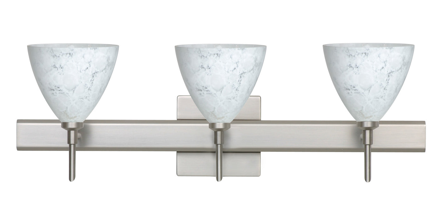Besa 3SW-177919-SN-SQ Wall Sconce, Satin Nickel